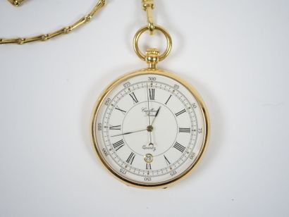 CUPILLARD. 
Gilt metal pocket watch, circular...