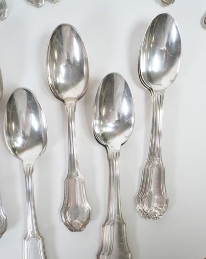 An important Minerve hallmarked silver menagère...