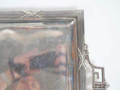 Rectangular silver tray, Minerve hallmark,...