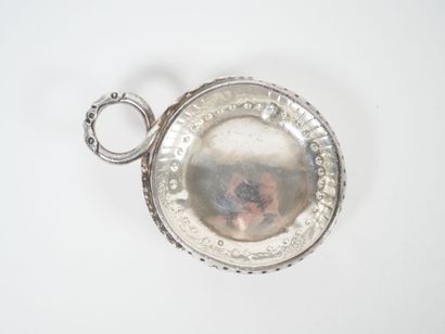Silver wine stein, Minerve hallmark, decorated...
