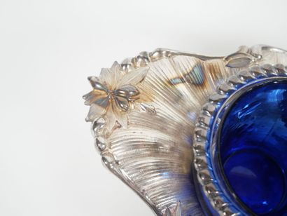 Silver oil and vinegar cruet, Minerve hallmark,...