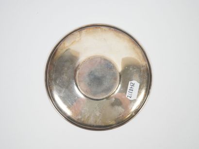 Silver cup and saucer, Minerve hallmark,...
