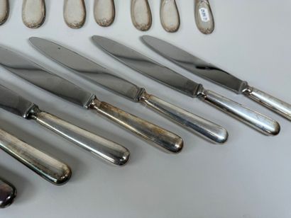 Part of a silver-plated menagère decorated...