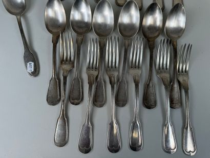 Two silver-plated menagère parts, pearl and...
