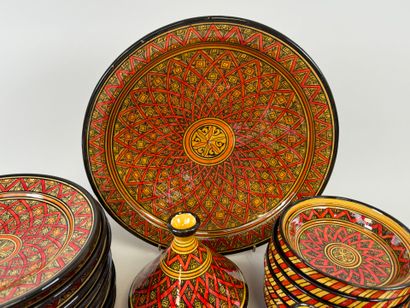 SAFI CHAKIR.
Part of a ceramic tagine service...