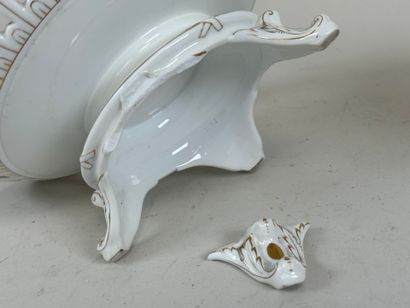 Large porcelain breakfast cup decorated with...