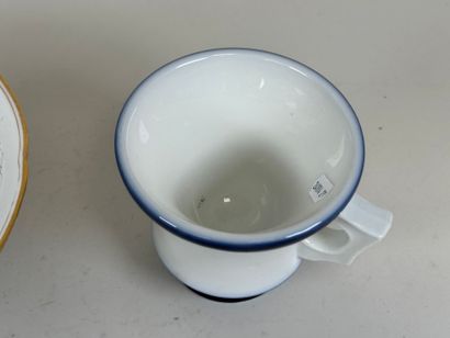 Large porcelain breakfast cup decorated with...