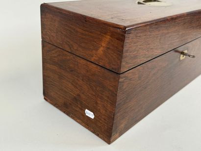 Large rectangular box in mahogany veneer...