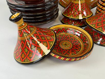 SAFI CHAKIR.
Part of a ceramic tagine service...