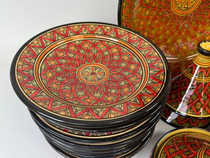 SAFI CHAKIR.
Part of a ceramic tagine service...
