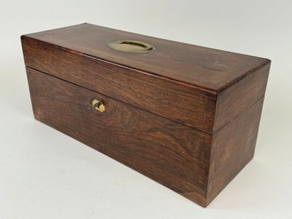 Large rectangular box in mahogany veneer...
