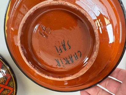 SAFI CHAKIR.
Part of a ceramic tagine service...