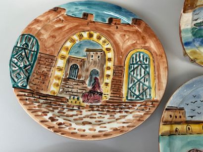 SOFITEL MOGADOR.
Series of eight large polychrome...