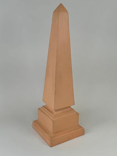 ACANTO, 20th century.
Large terracotta obelisk.
H....