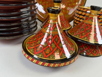 SAFI CHAKIR.
Part of a ceramic tagine service...