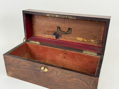 Large rectangular box in mahogany veneer...