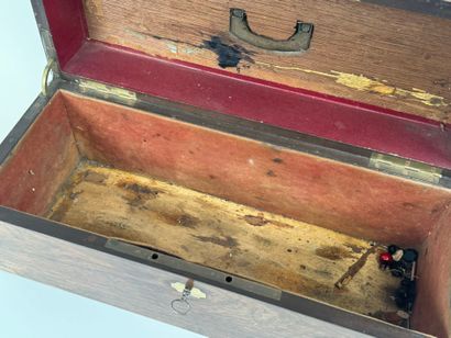 Large rectangular box in mahogany veneer...