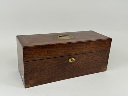 Large rectangular box in mahogany veneer...