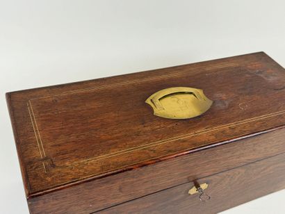 Large rectangular box in mahogany veneer...