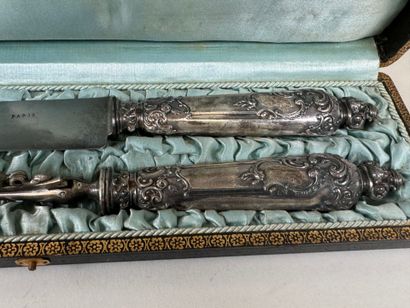 Cutting utensil in filled silver and metal,...