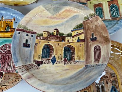 SOFITEL MOGADOR.
Series of eight large polychrome...