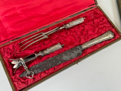 Set of twelve silver and silver-filled oyster...