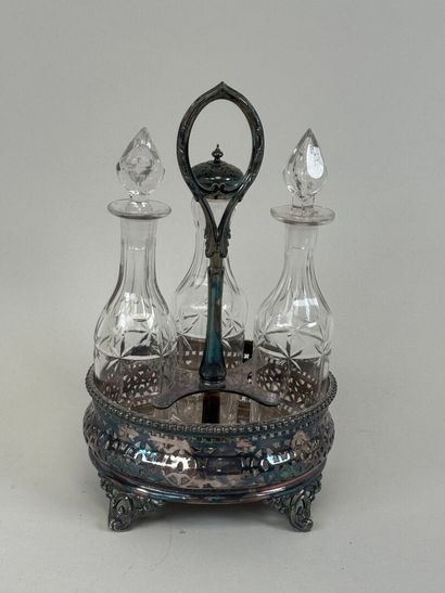 James DIXON & Sons.
Openwork silver and glass...
