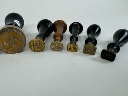 Collection of eleven turned wood and metal...