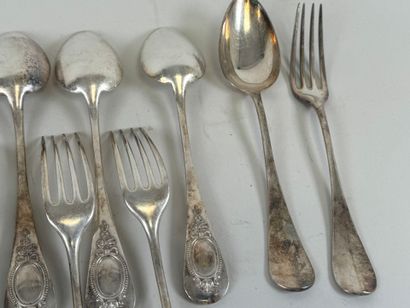 CAILLAR BAYARD.
Set of six silver-plated...
