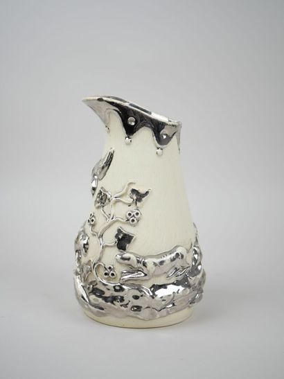 LANGEAIS, 19th century.
Set of two fine earthenware...