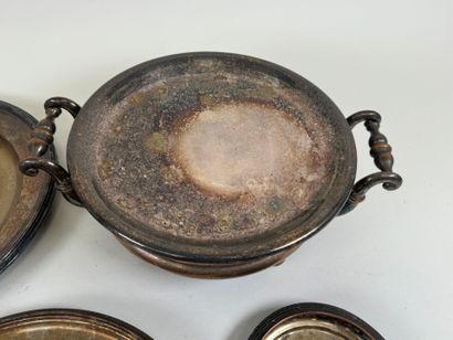 Silver-plated lot including a two-socket...