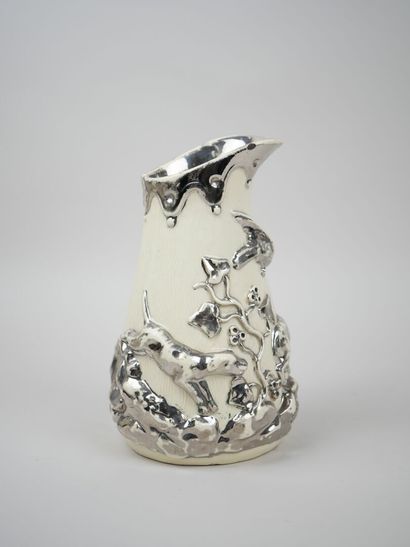 LANGEAIS, 19th century.
Set of two fine earthenware...