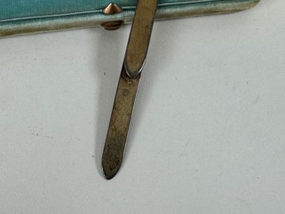 Openwork silver trinket tongs with foliate...