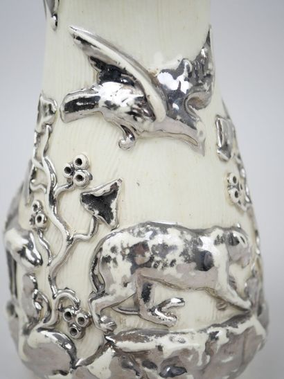LANGEAIS, 19th century.
Set of two fine earthenware...