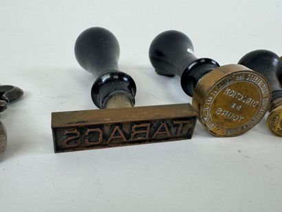 Collection of eleven turned wood and metal...