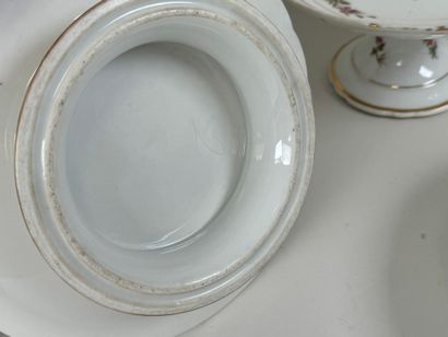 Part of a polychrome porcelain dessert service...