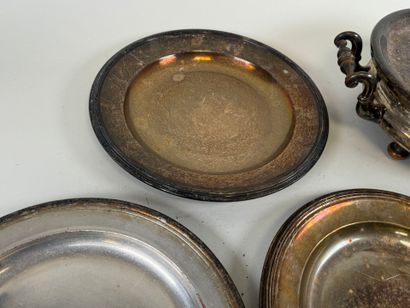 Silver-plated lot including a two-socket...