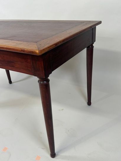 Moulded wood bureau table opening with one...