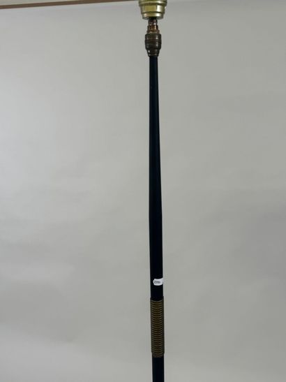 Tripod floor lamp base in black metal and...
