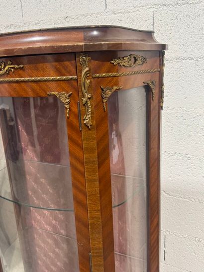 Molded wood display case opening with a door,...