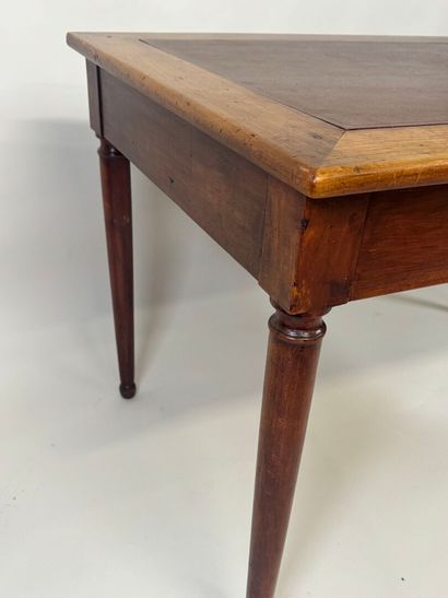Moulded wood bureau table opening with one...