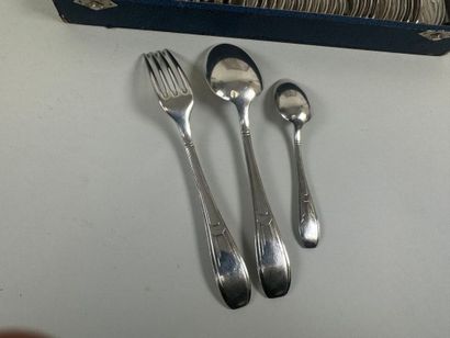 Part of a silver-plated menagère decorated...