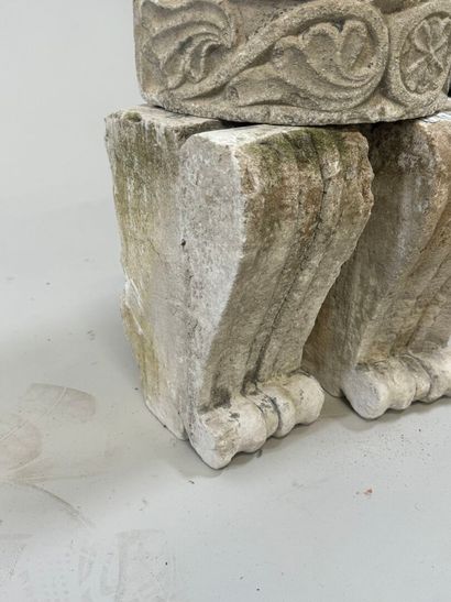 Three stone ornaments, one pair and one with...