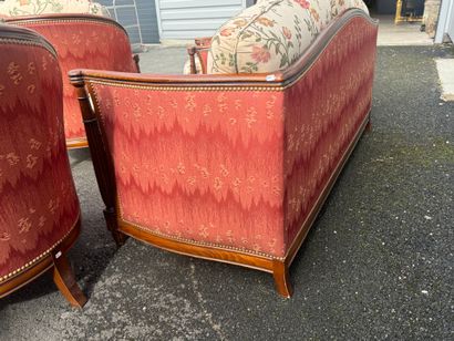 Stained beech salon furniture including a...