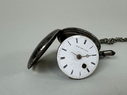 ORSAT CADET in Tours.
Silver pocket watch,...