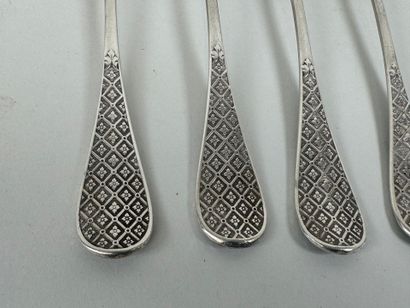 Two pieces of Minerve hallmarked silver flatware...