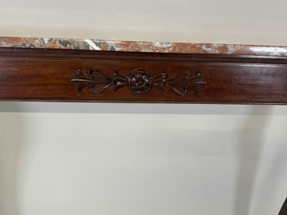Large rectangular console in molded and carved...