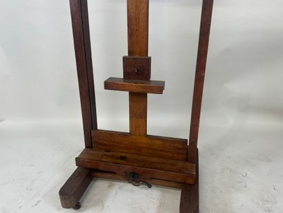Large wooden rolling easel, adjustable in...