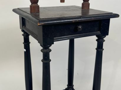Binding press cabinet in blackened and stained...