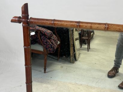 Rectangular bamboo and glass mirror.
93 x...